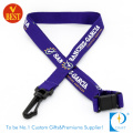 Custom Cheap Purple Flat Polyester Lanyard (LN-0125)